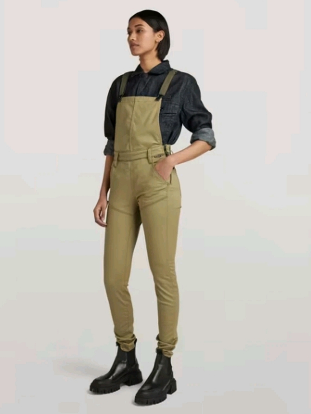 NWT G-Star RAW Women’s Worker Radar Green Dungaree Overalls